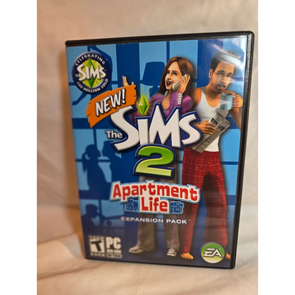 The Sims 2 Apartment Life Expansion Pack PC Game EA 2008 Disc Manual Case
